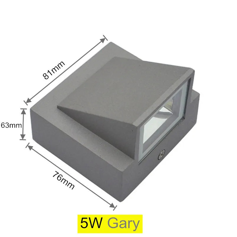 Modern Waterproof LED Wall Light for Outdoor Garden and Patio Spaces