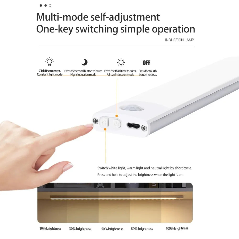 Wireless Motion Sensor Under Cabinet Light for Kitchen Bedroom and Wardrobe