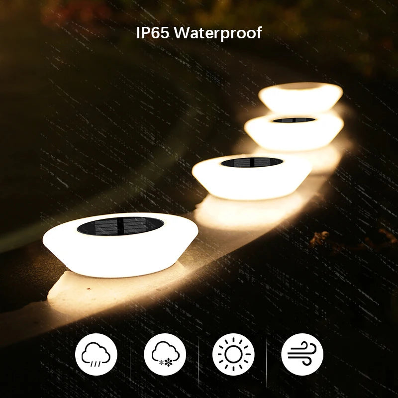 Solar LED Ground Lights for Outdoor Landscape and Garden Path Lighting