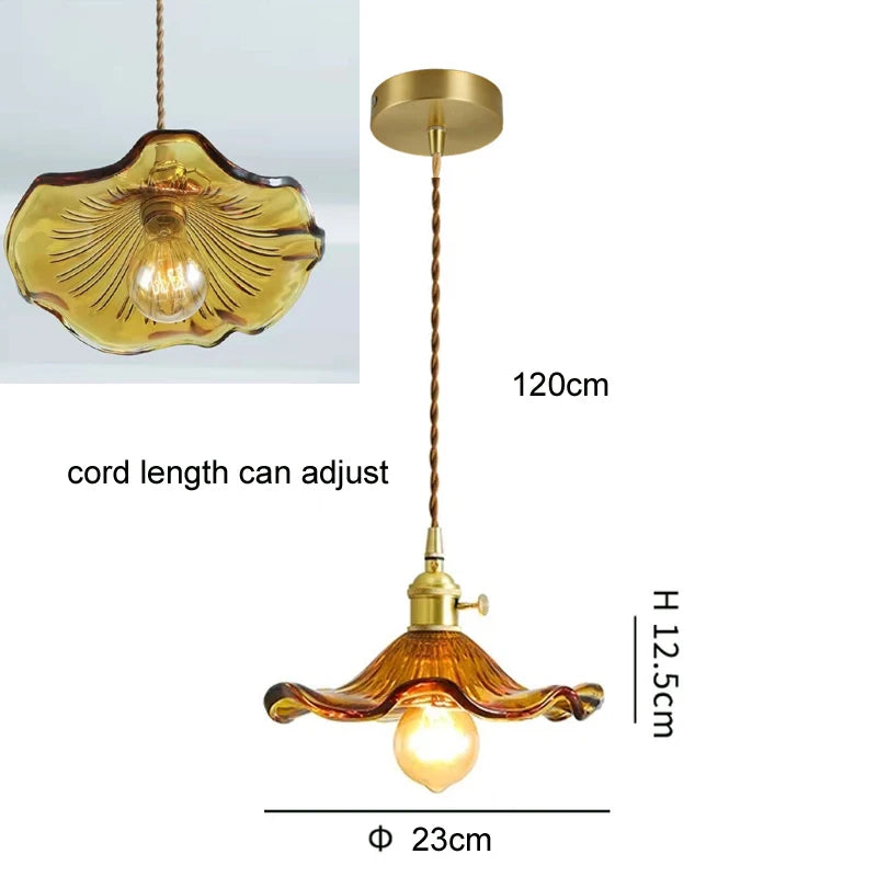 Floral Glass Pendant Light for Modern Dining Rooms and Cafes
