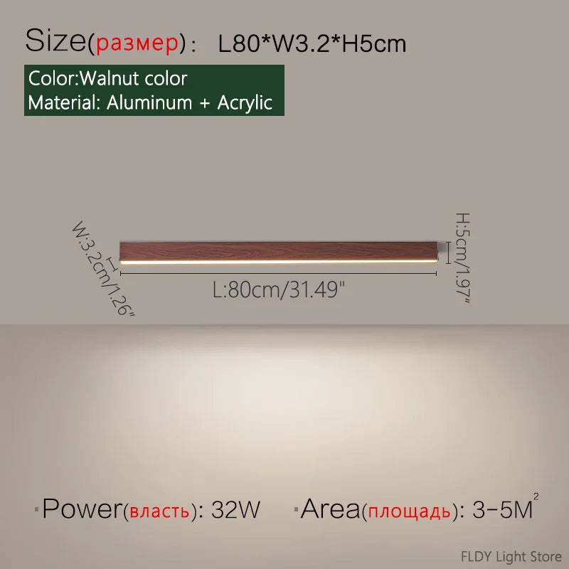 Modern Nordic LED Strip Ceiling Light for Kitchens and Living Rooms