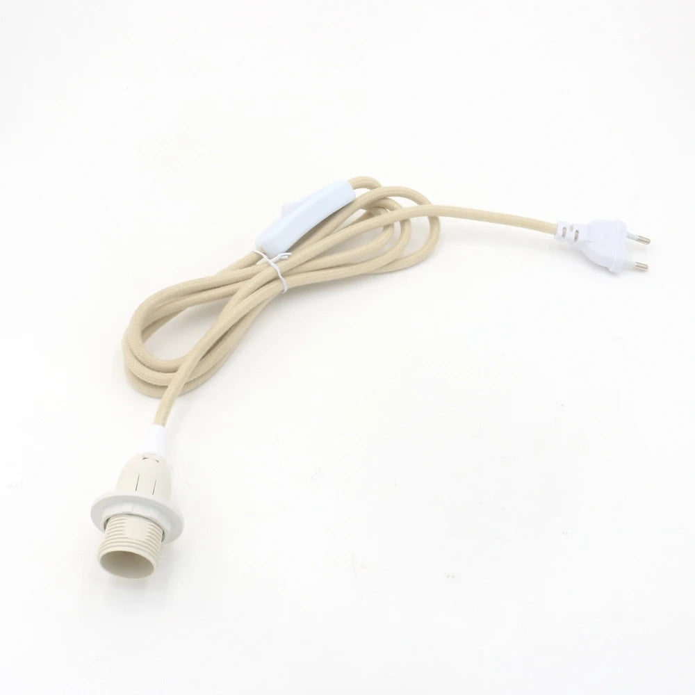 Fabric Braided Pendant Cord with Switch for DIY Lighting Projects