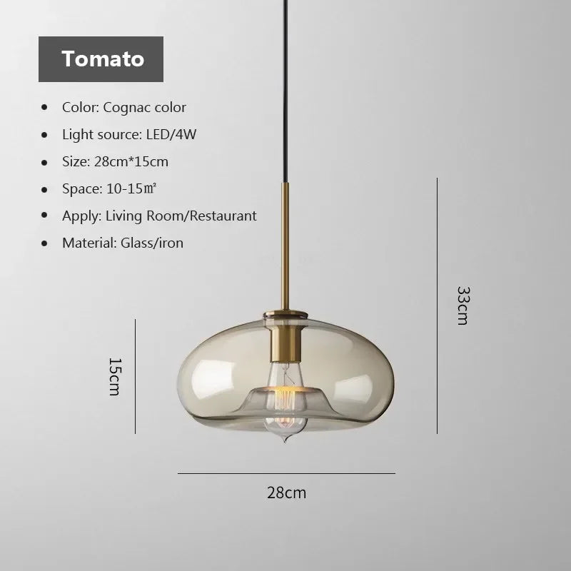 Nordic Glass Pendant Chandelier for Modern Dining Rooms and Cafes