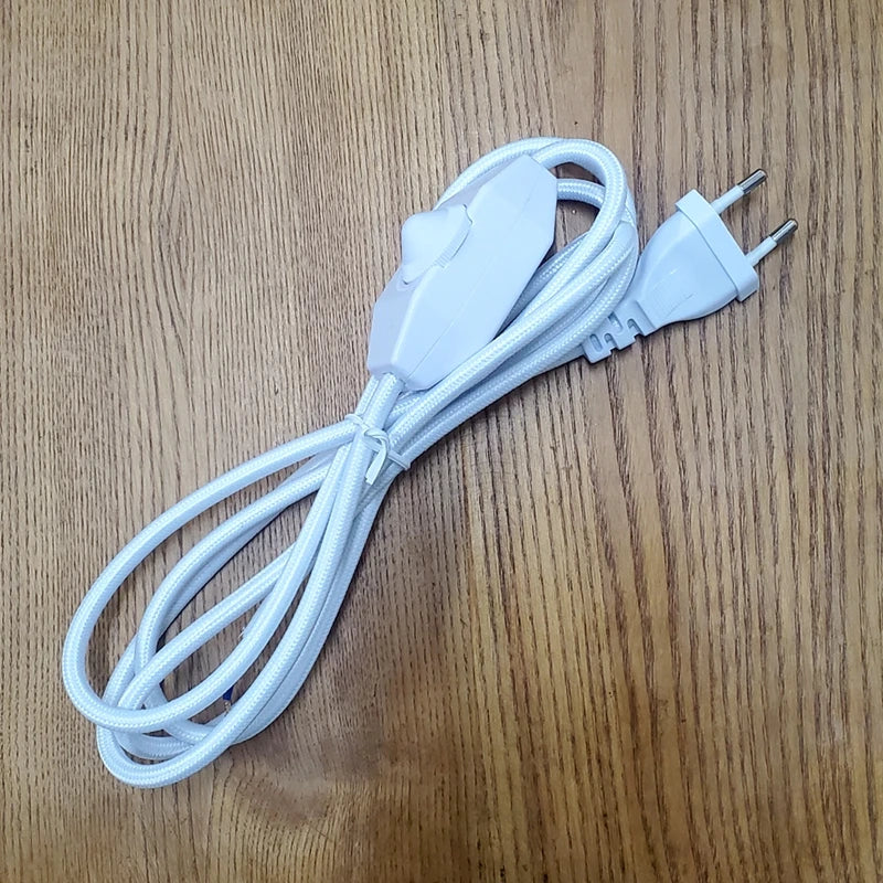 Dimmable Fabric Braided Power Cord for Vintage Lamps and Lighting Fixtures