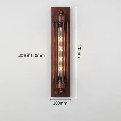 Rustic Industrial Iron Wall Sconce for Restaurants and Lofts