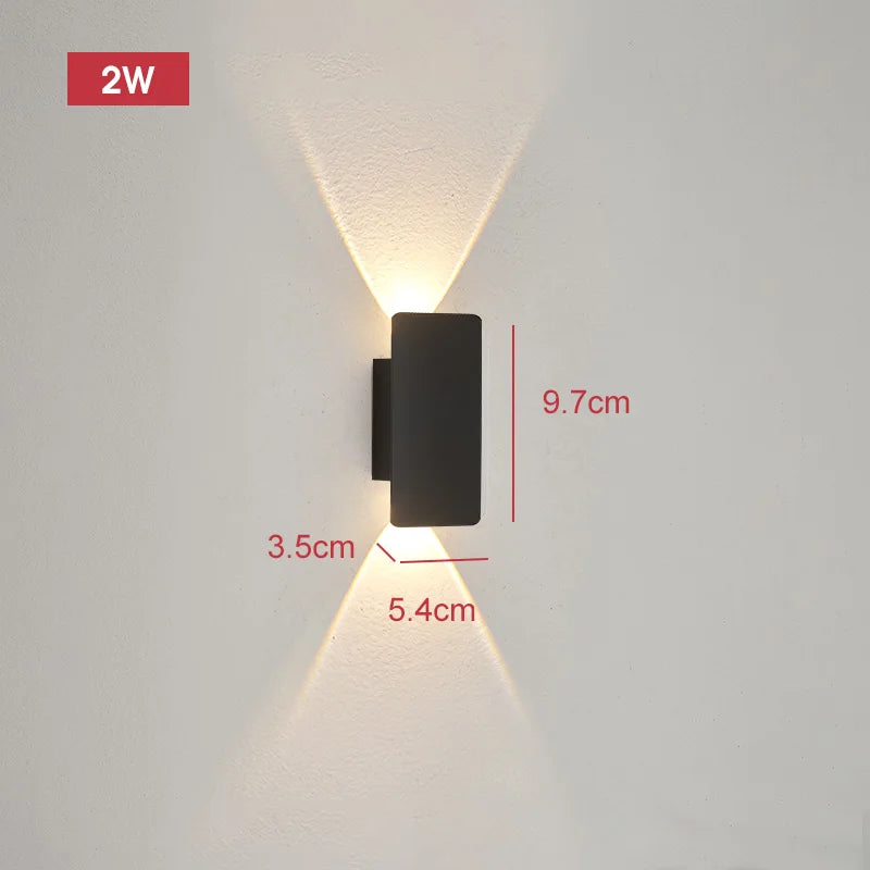 Modern LED Strip Wall Light for Exterior and Bedroom Interiors