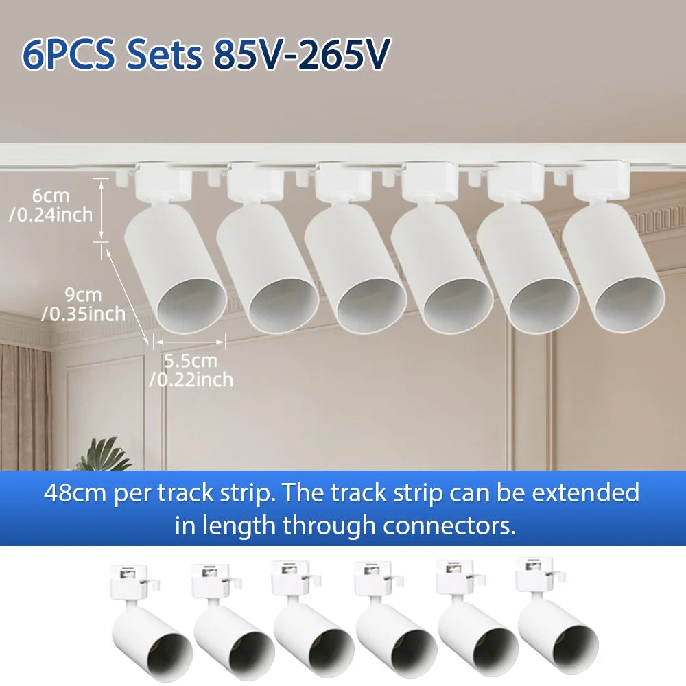 Modern LED Track Lighting Set for Kitchens and Commercial Retail Spaces