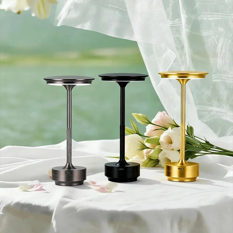 Portable LED Rechargeable Desk Lamp for Restaurants and Modern Interiors