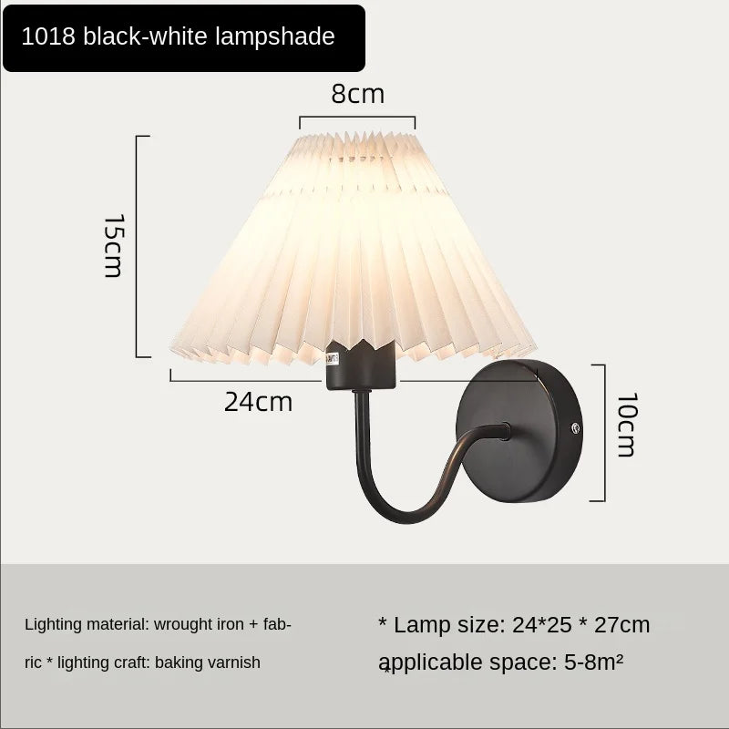 Nordic Pleated Fan Wall Lamp for Modern Living and Bedrooms
