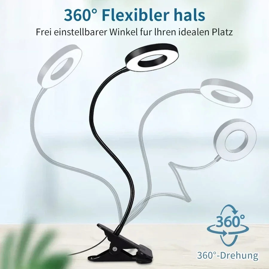 Flexible LED Clip Desk Lamp for Modern Offices and Reading Nooks