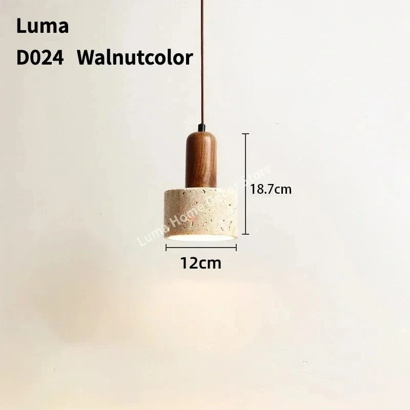 Travertine Stone Pendant Light for Modern Kitchens and Restaurant Interiors