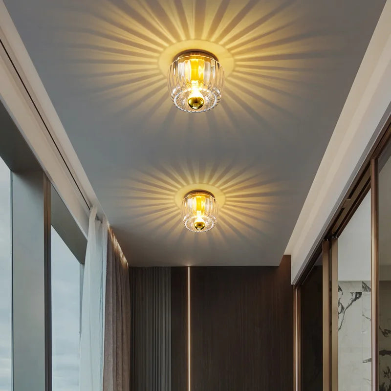 Vintage Glass Wall Lamp for Modern Home Hallways and Staircases