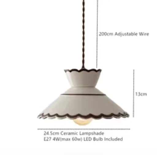 Modern Nordic Ceramic Pendant Light for Dining Rooms and Bedside Spaces