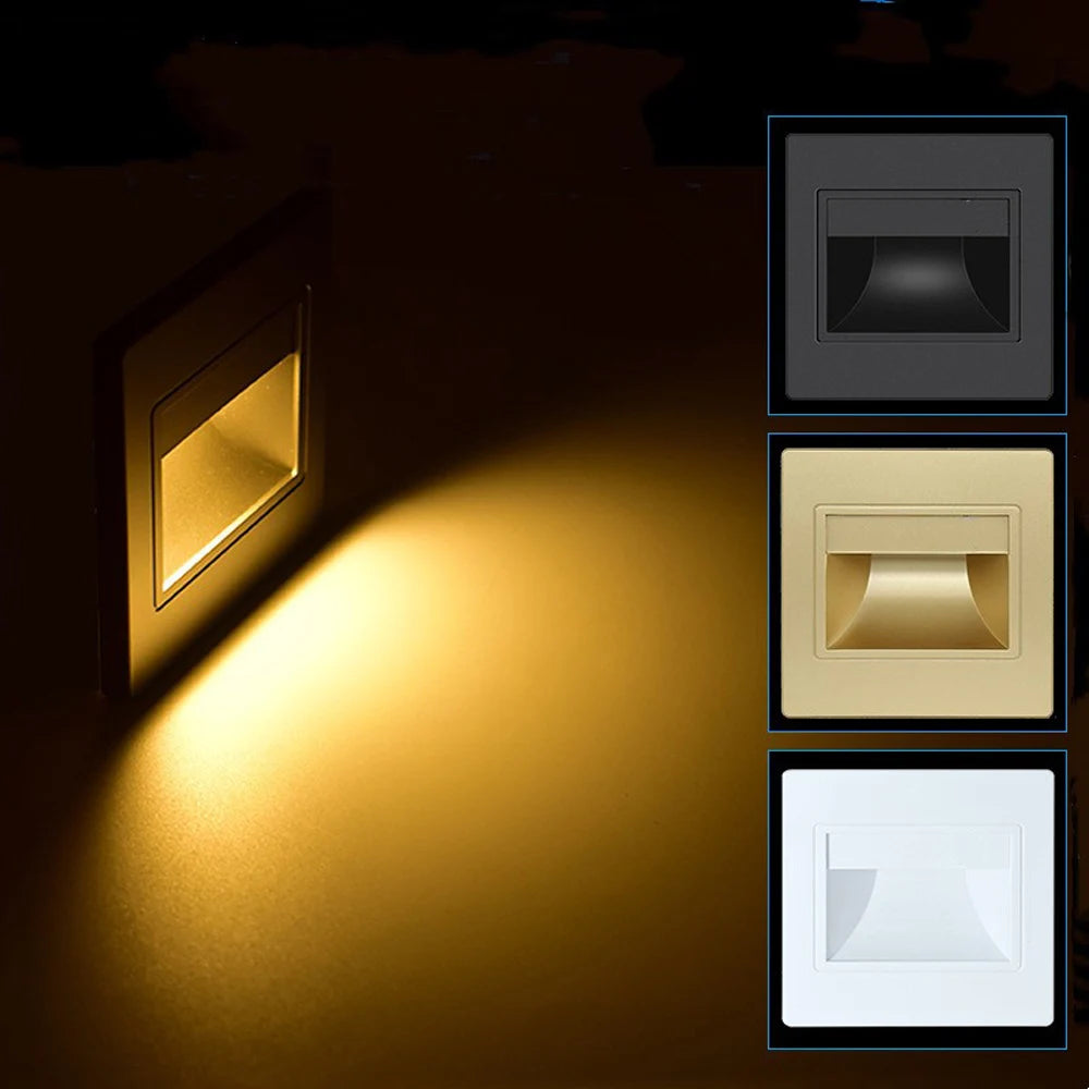 Modern LED Recessed Step Light for Staircases and Hotel Hallways