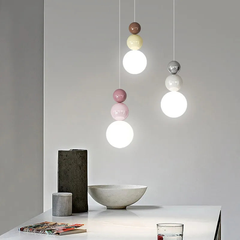 Nordic Cream Pendant Light for Modern Bedroom and Living Room Decor