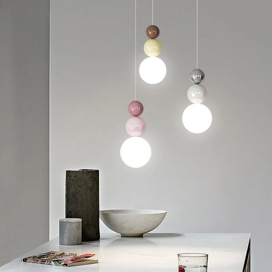 Nordic Cream Pendant Light for Modern Bedroom and Living Room Decor