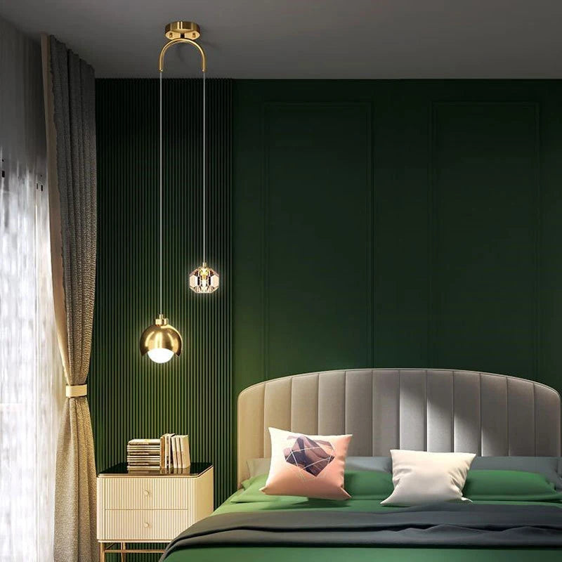 Modern Glass Globe Pendant Light for Bedroom and Dining Room