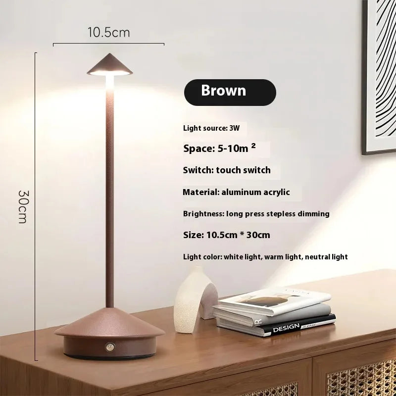 Rechargeable LED Table Lamp for Modern Restaurants and Coffee Shops