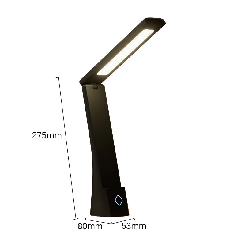 Foldable LED Desk Lamp with USB Charging for Bedrooms and Offices