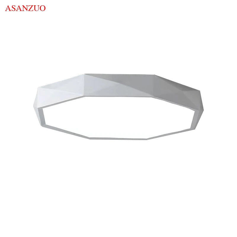 Modern Octagon LED Ceiling Light for Contemporary Living Rooms and Bedrooms