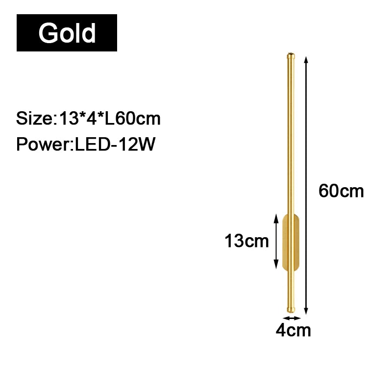 Modern LED Wall Sconce in Gold and Black for Sophisticated Hallways