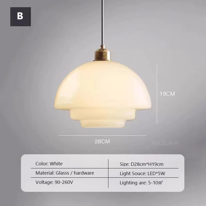 Nordic Glass Pendant Light for Modern Studios and Coffee Bars