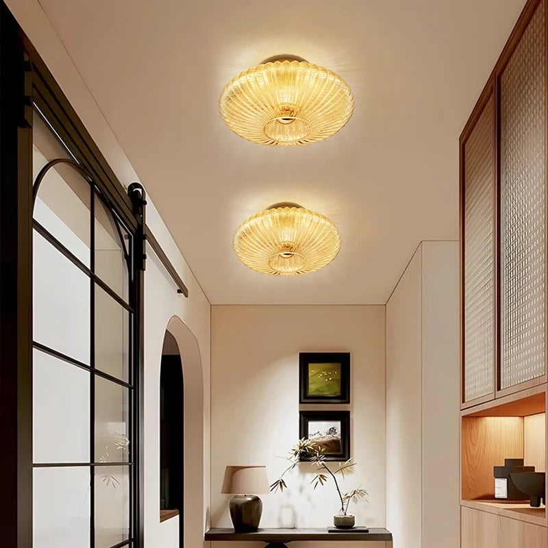 Nordic Glass Ceiling Lamp for Modern Living Rooms and Hallways