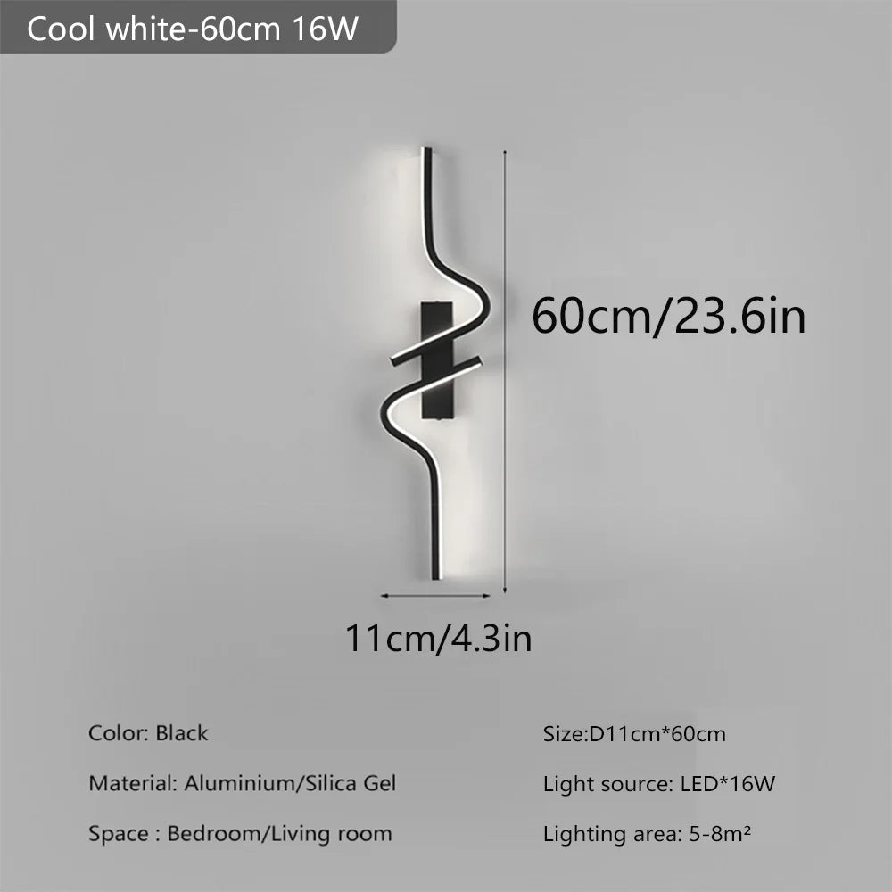 Modern Minimalist LED Wall Sconce for Bedroom and Living Room Lighting