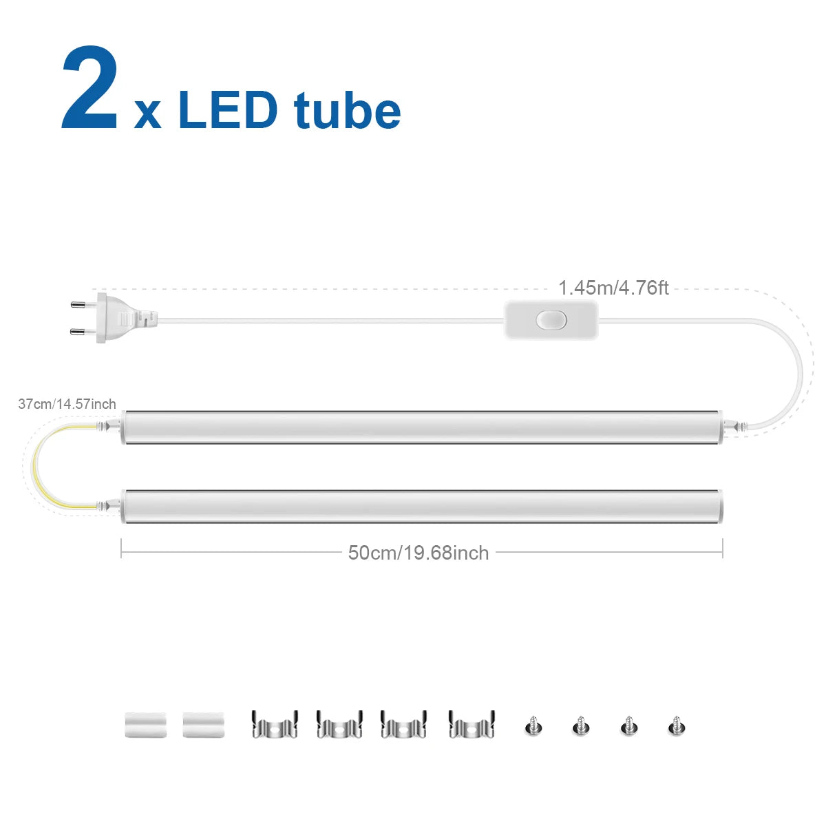 Modern LED Wall Tube Light for Bedroom and Home Workspace Decor
