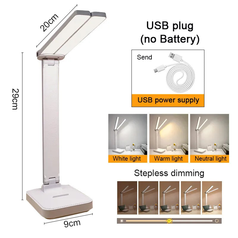 Dimmable LED Desk Lamp with Touch Control for Modern Offices and Bedrooms
