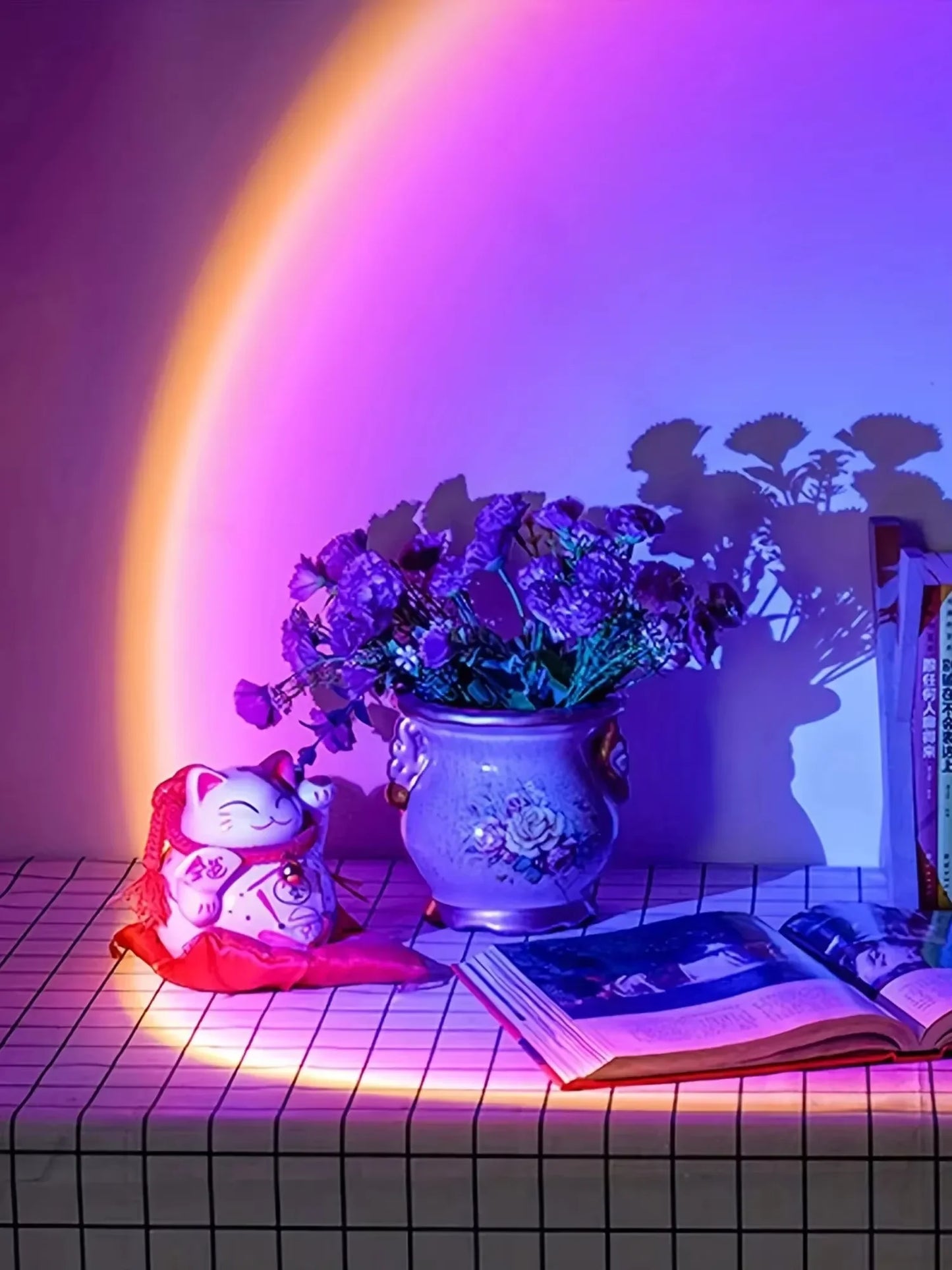 Ambient Sunset Projection LED Lamp for Modern Living Room Decor