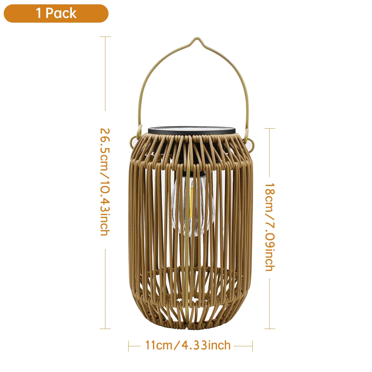 Woven Solar Hanging Lantern for Bohemian Garden and Patio Decor