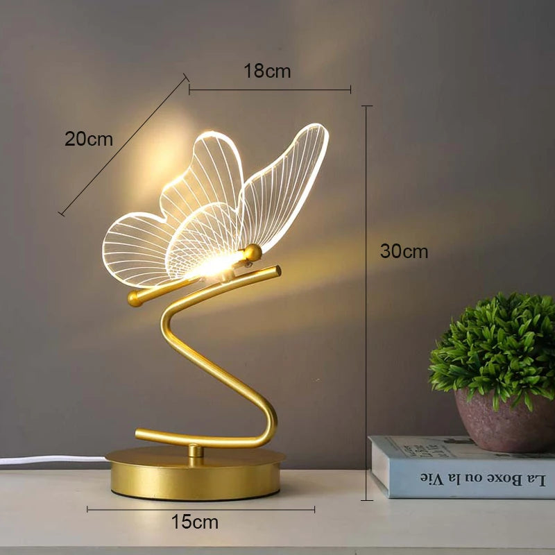 Nordic Butterfly LED Table Lamp for Modern Bedrooms and Hotel Decor