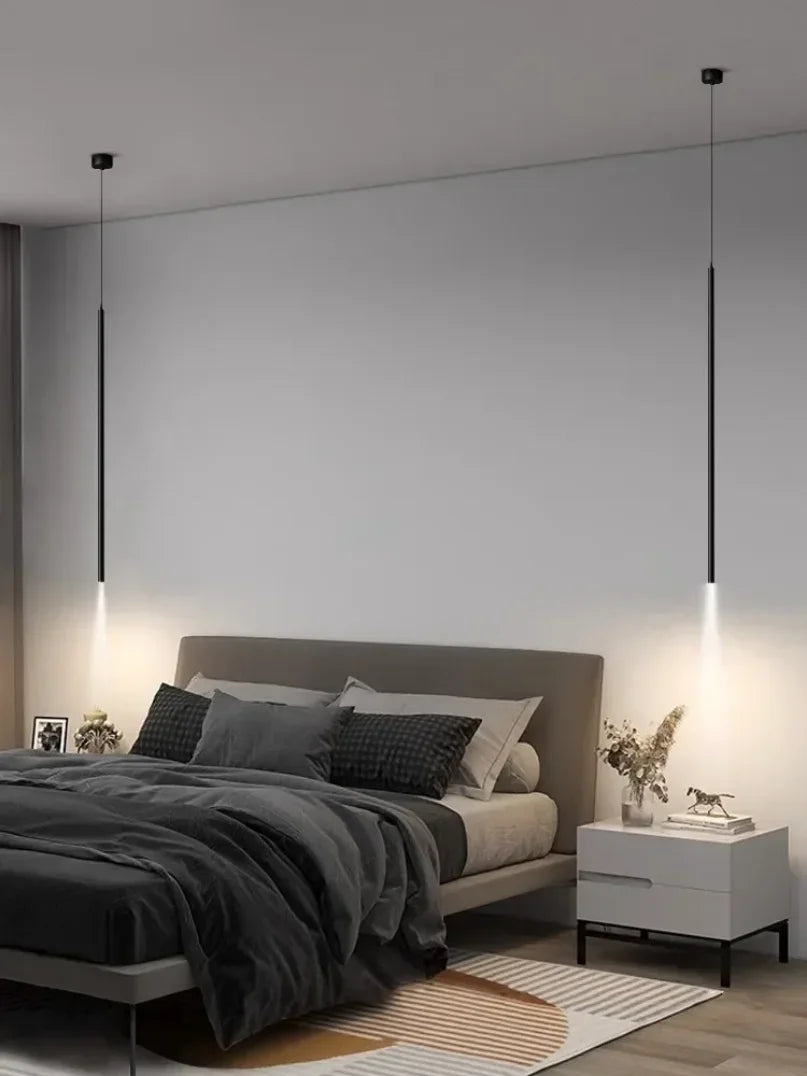 Modern Minimalist LED Pendant Light for Bedroom Bedside and Coffee Bar Decor