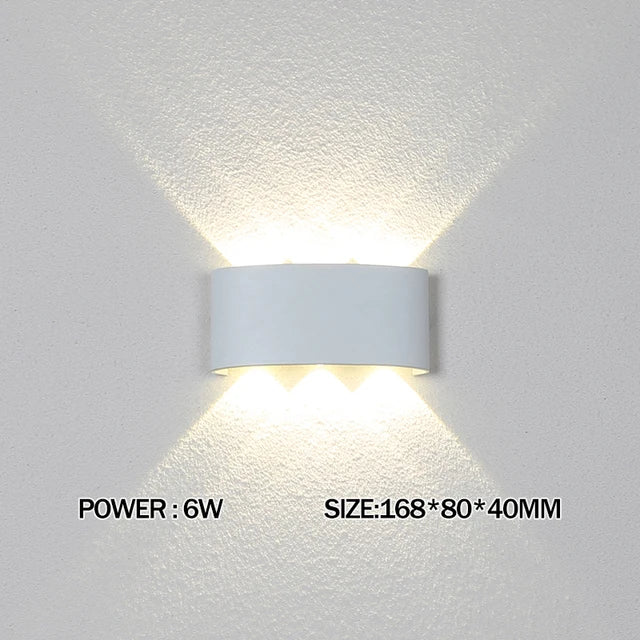 Modern Aluminum Wall Light for Outdoor Garden and Indoor Bedroom Lighting