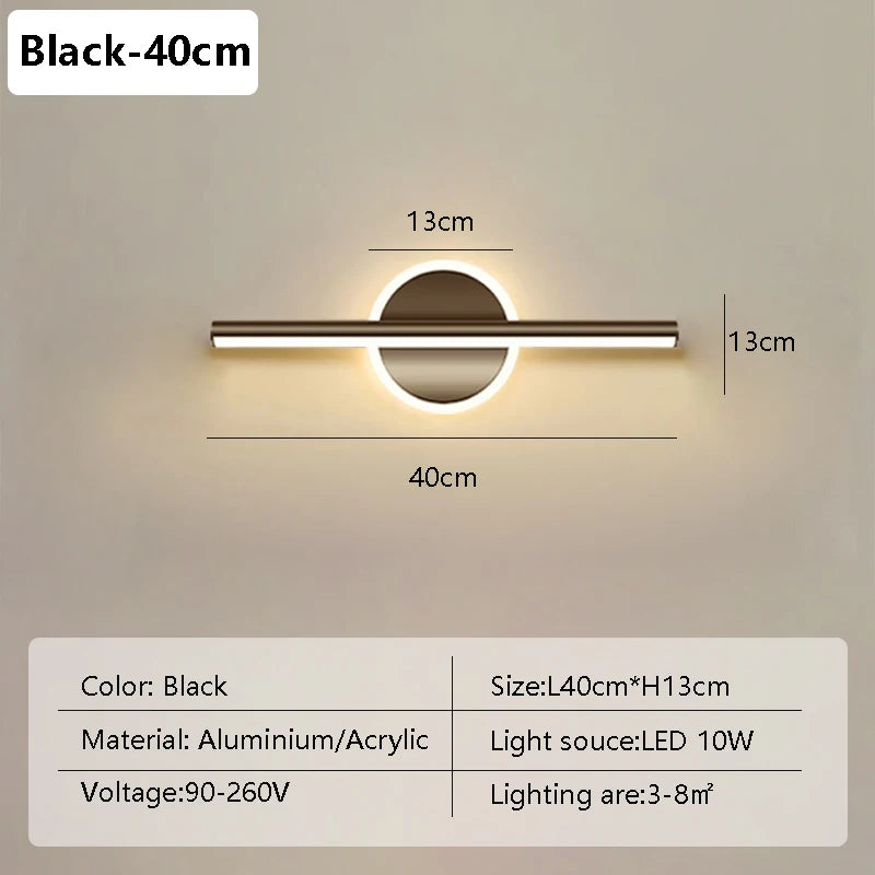 Modern LED Wall Sconce Strip Light for Bathroom Mirrors and Vanity