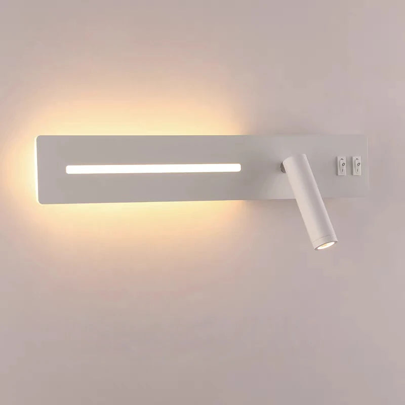 Modern LED Wall Reading Lamp with USB Charging Port for Bedrooms