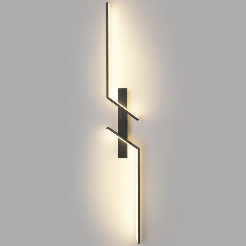 Minimalist LED Strip Wall Sconce for Modern Living Room and Bedroom Interiors