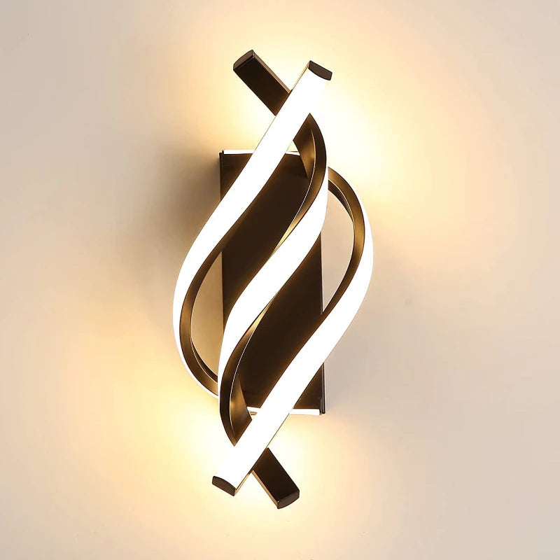 Modern Spiral LED Wall Sconce for Bedrooms and Minimalist Hallways