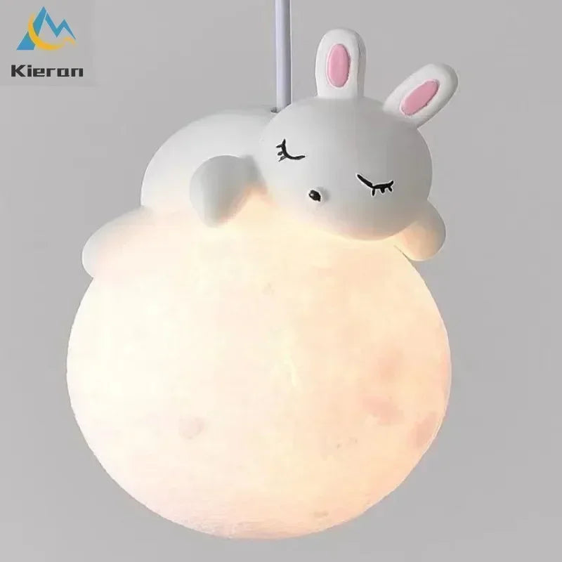 Nordic Moon LED Chandelier for Living Rooms and Modern Bedrooms