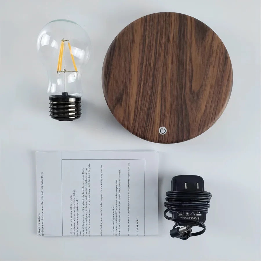 Magnetic Levitation Floating LED Bulb Table Lamp for Modern Offices and Homes