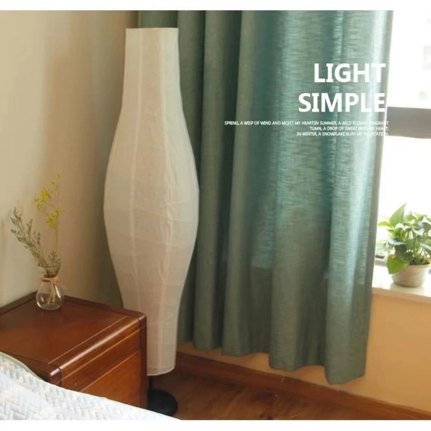 Contemporary Paper Floor Lamp for Modern Living Room and Bedroom Decor