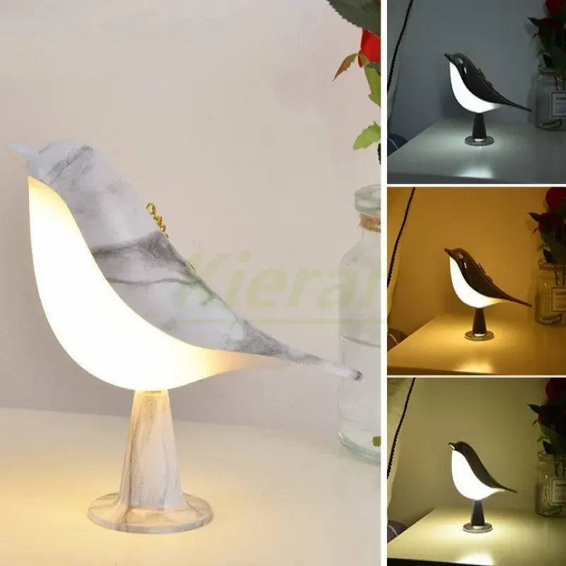 Modern Nordic Bird LED Desk Lamp for Bedside and Study Lighting