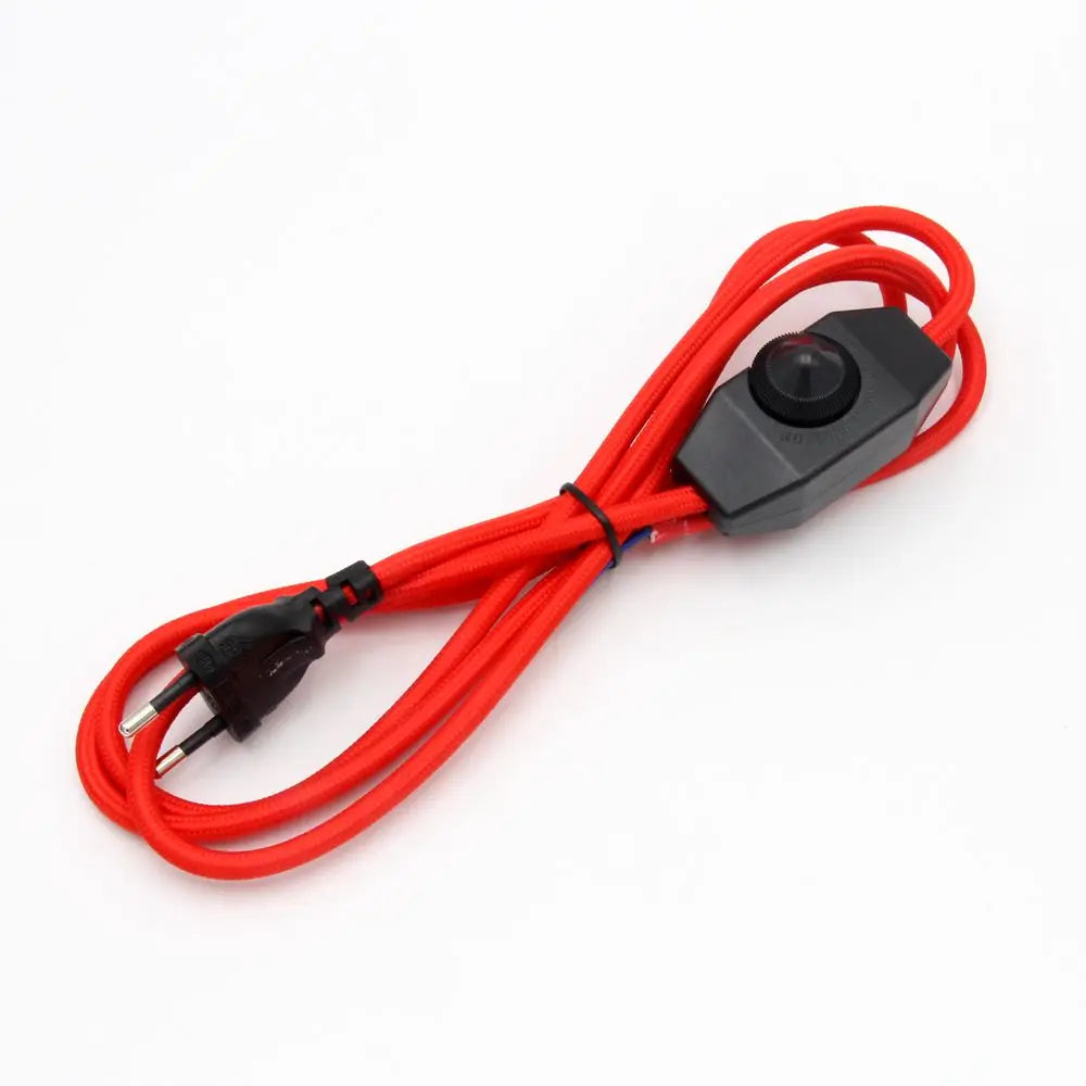 Dimmable Fabric Braided Power Cord for Vintage Lamps and Lighting Fixtures