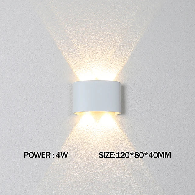 Modern Aluminum Wall Light for Outdoor Garden and Indoor Bedroom Lighting