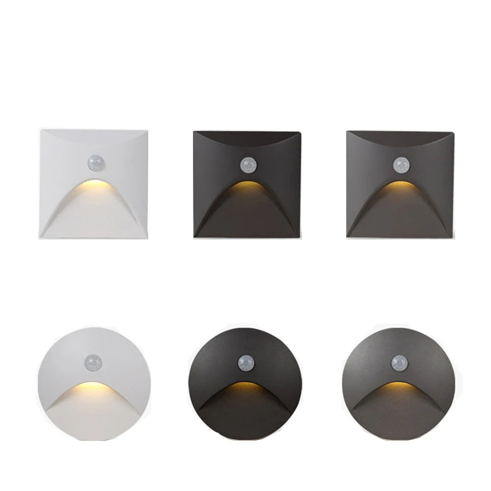 Modern LED Wall Step Light with Motion Sensor for Stairways and Corridors