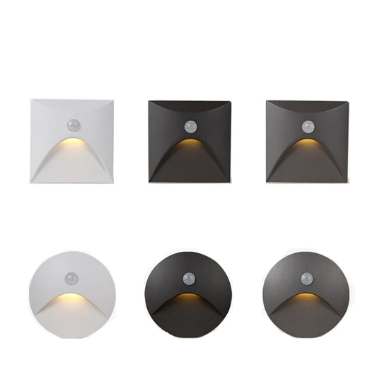 Modern LED Wall Step Light with Motion Sensor for Stairways and Corridors