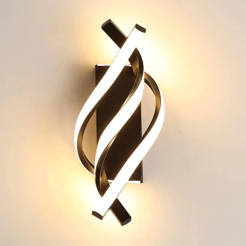 Modern Spiral LED Wall Sconce for Bedrooms and Minimalist Hallways
