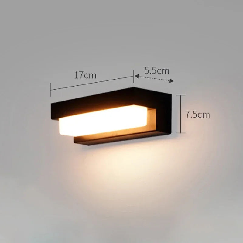 Modern Solar LED Wall Light for Outdoor Villa and Courtyard Decor