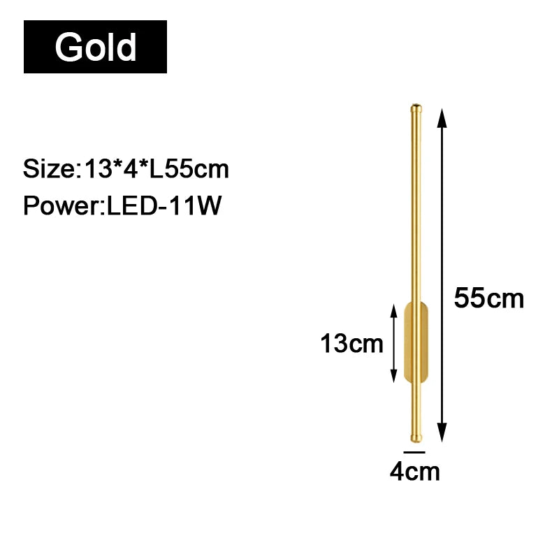 Modern LED Wall Sconce in Gold and Black for Sophisticated Hallways